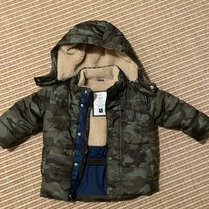 Toddler Boys Baby Gap Sherpa Lined Winter Jacket